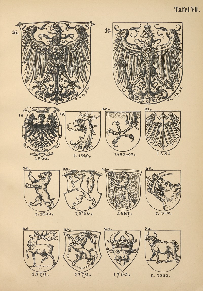 Emil Doepler - Heraldischer Handbuch fur Freunde der Wappenkunst Pl.07