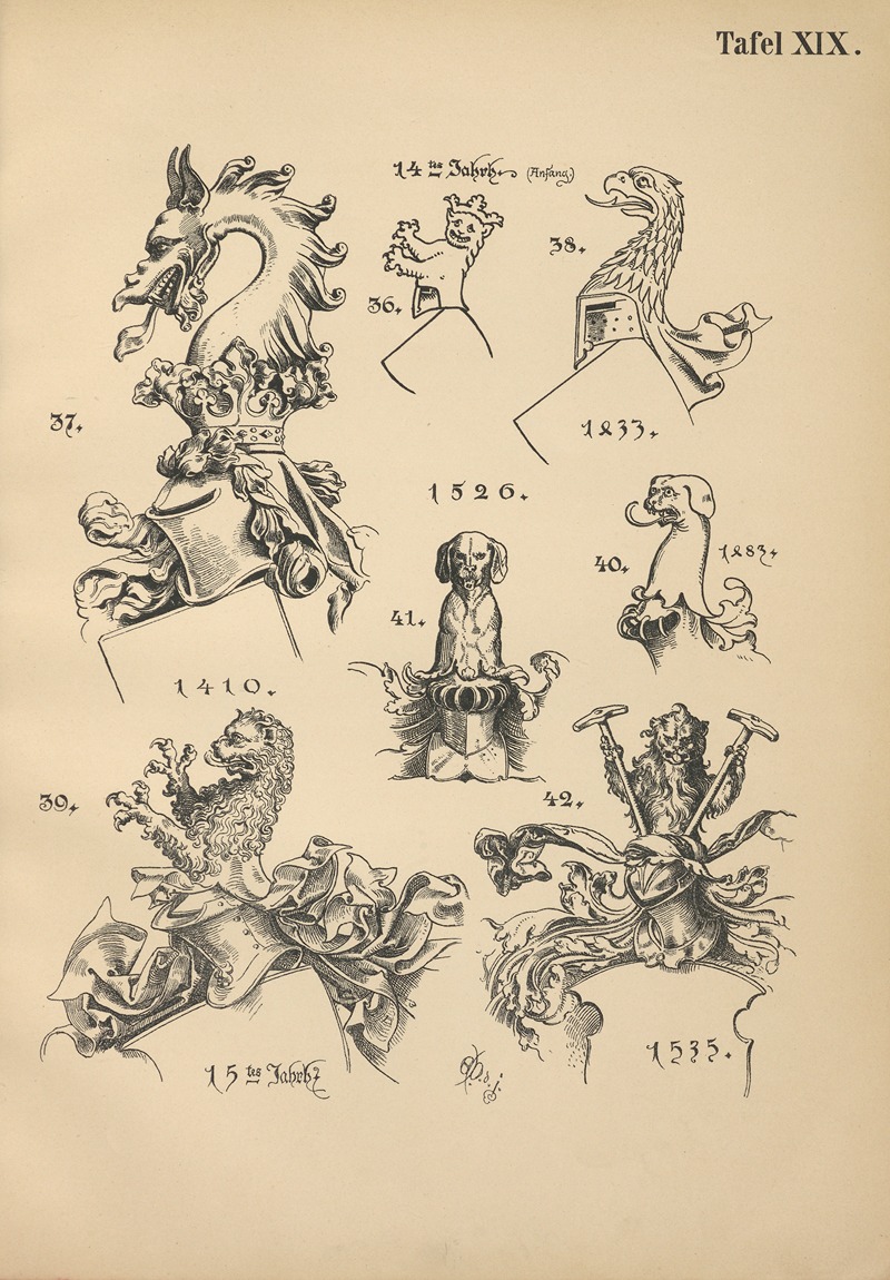 Emil Doepler - Heraldischer Handbuch fur Freunde der Wappenkunst Pl.18