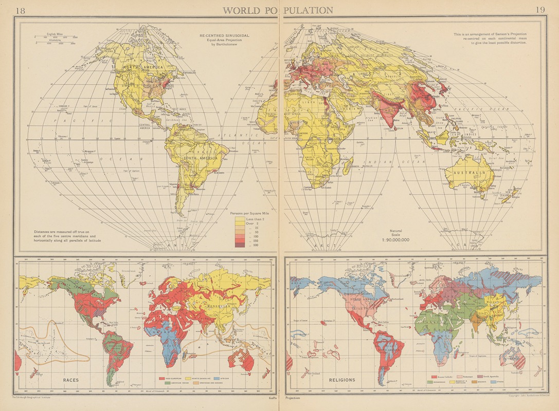 John George Bartholomew - World Population