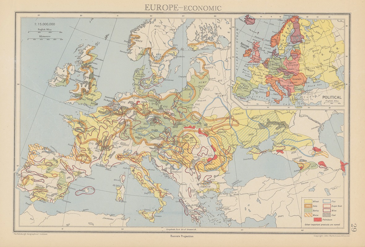 John George Bartholomew - Europe, Economic