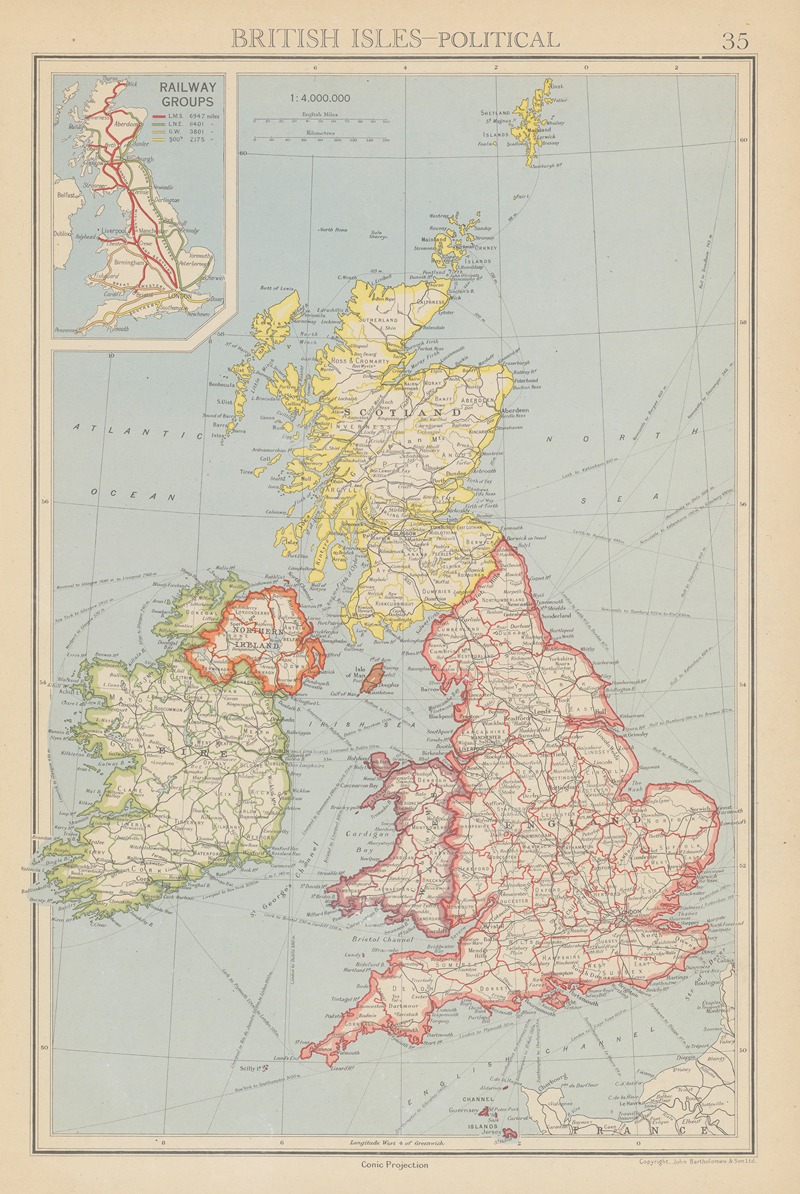John George Bartholomew - British Isles, Political