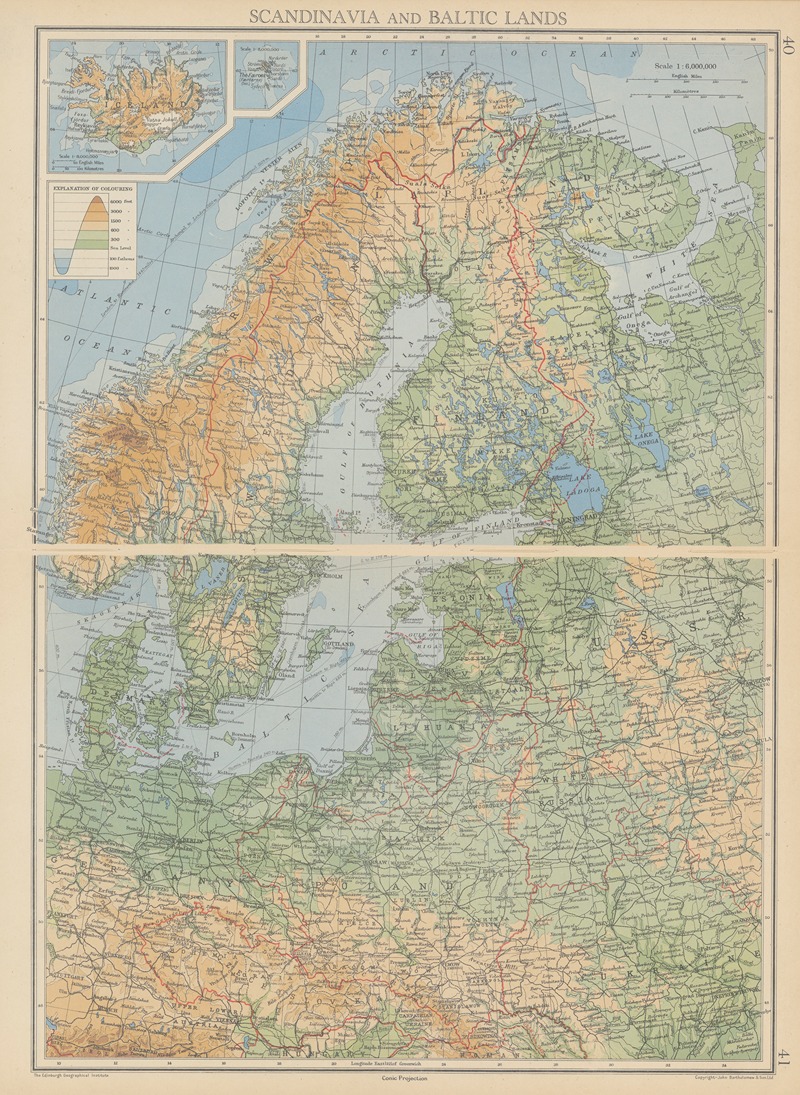 John George Bartholomew - Scandinavia and Baltic Lands