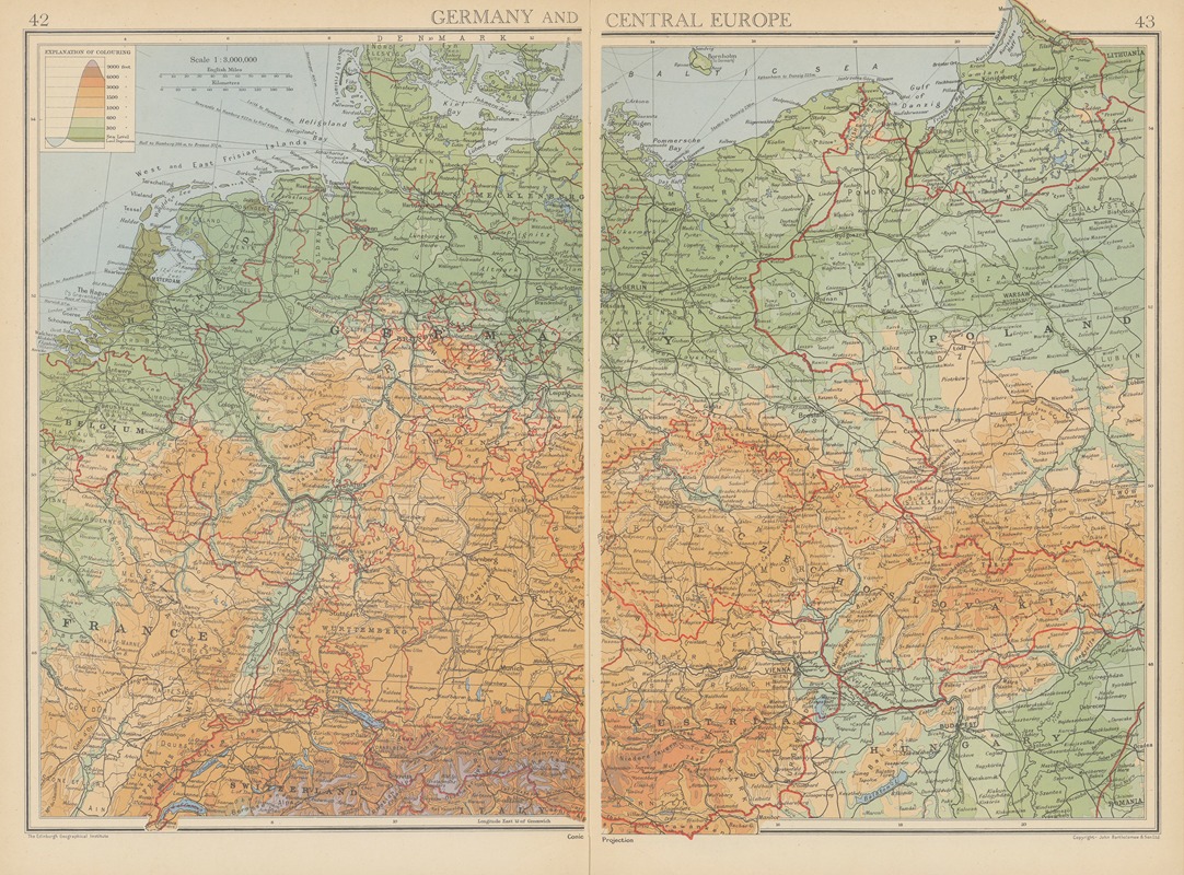 John George Bartholomew - Germany and Central Europe