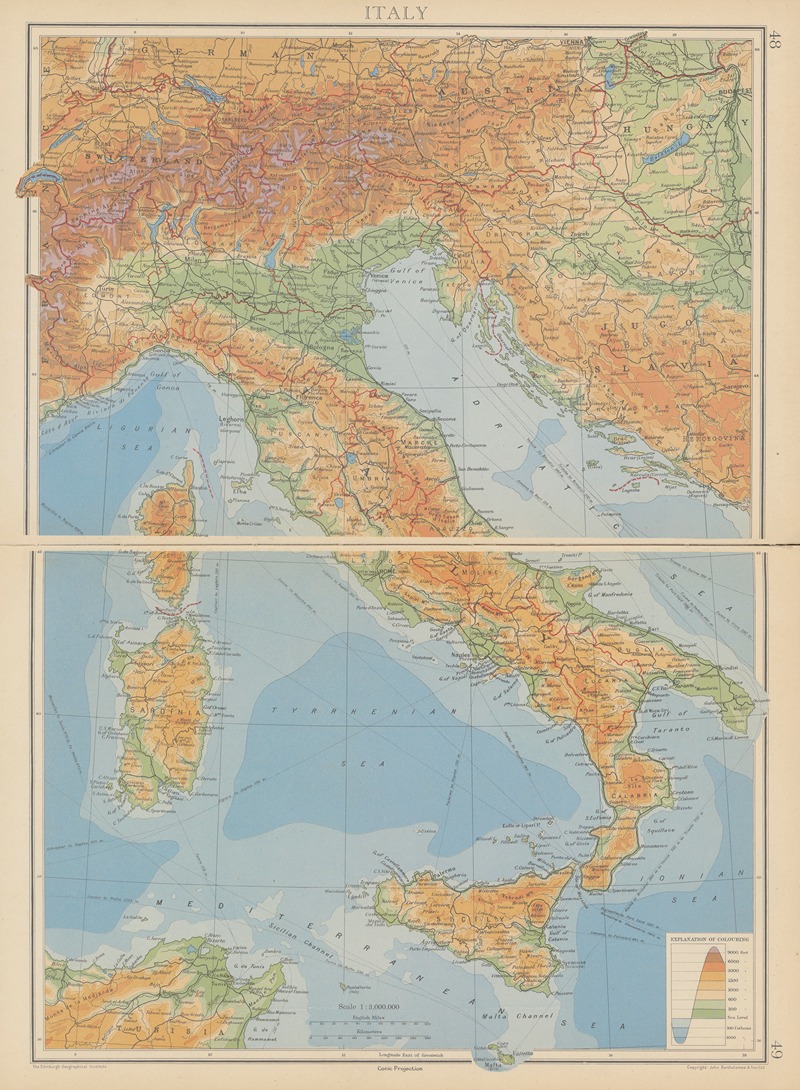 John George Bartholomew - Italy