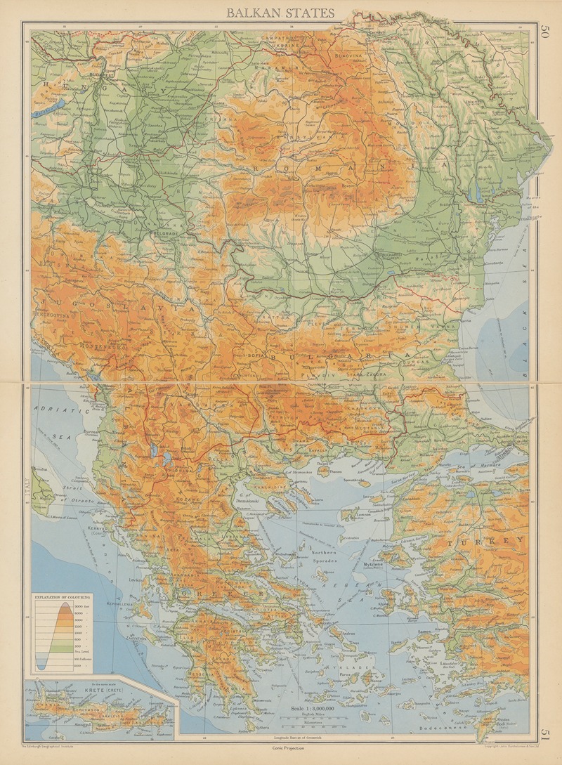 John George Bartholomew - Balkan States
