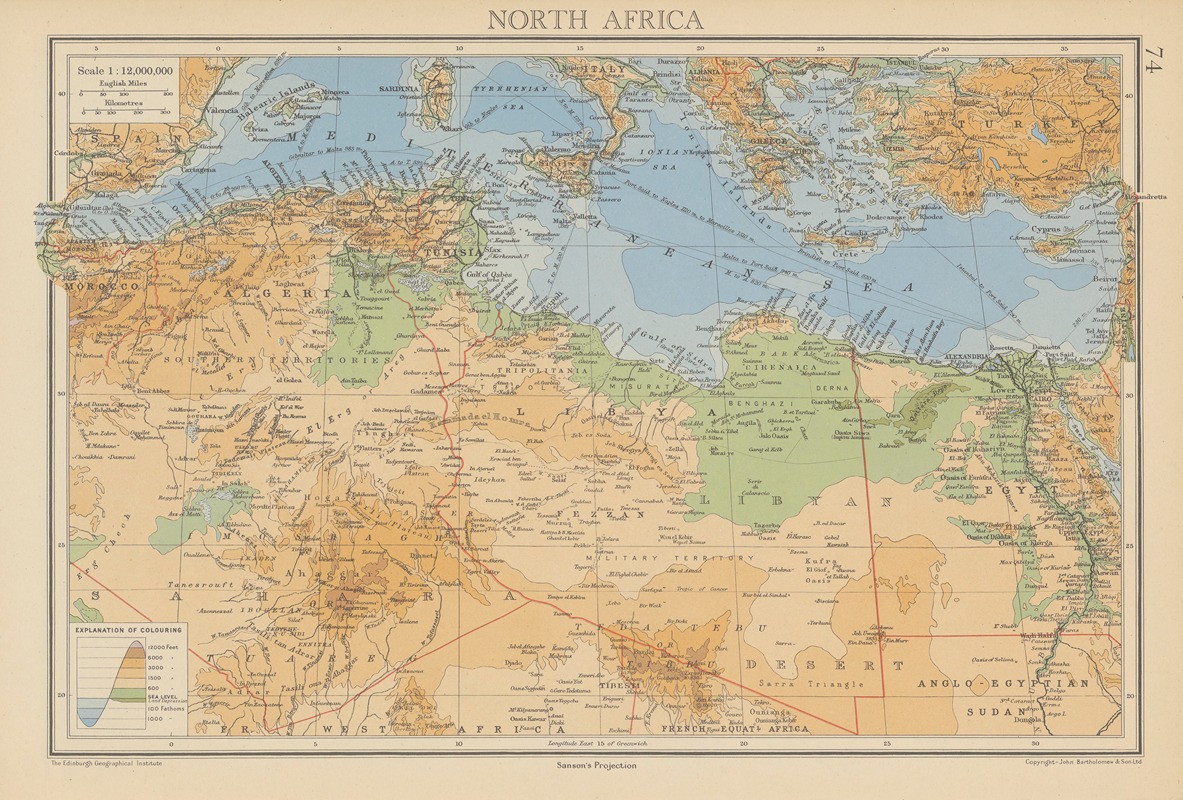 John George Bartholomew - North Africa