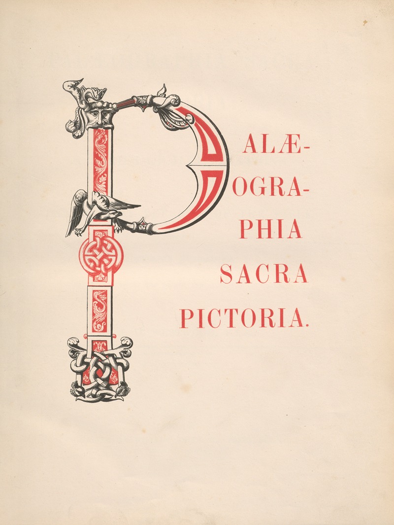 John Obadiah Westwood - Palaeographia sacra pictoria – Title page