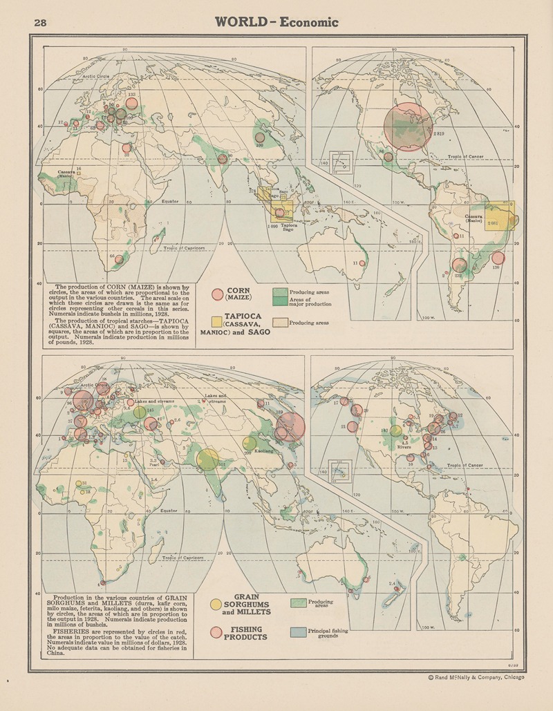 John Paul Goode - World Economic, Corn, Tapioca, Grain Sorghums and Millets, Fishing Products