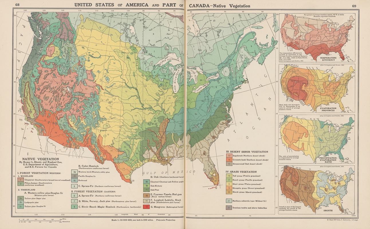 John Paul Goode - United States of America and Part of Canada—Native Vegetation