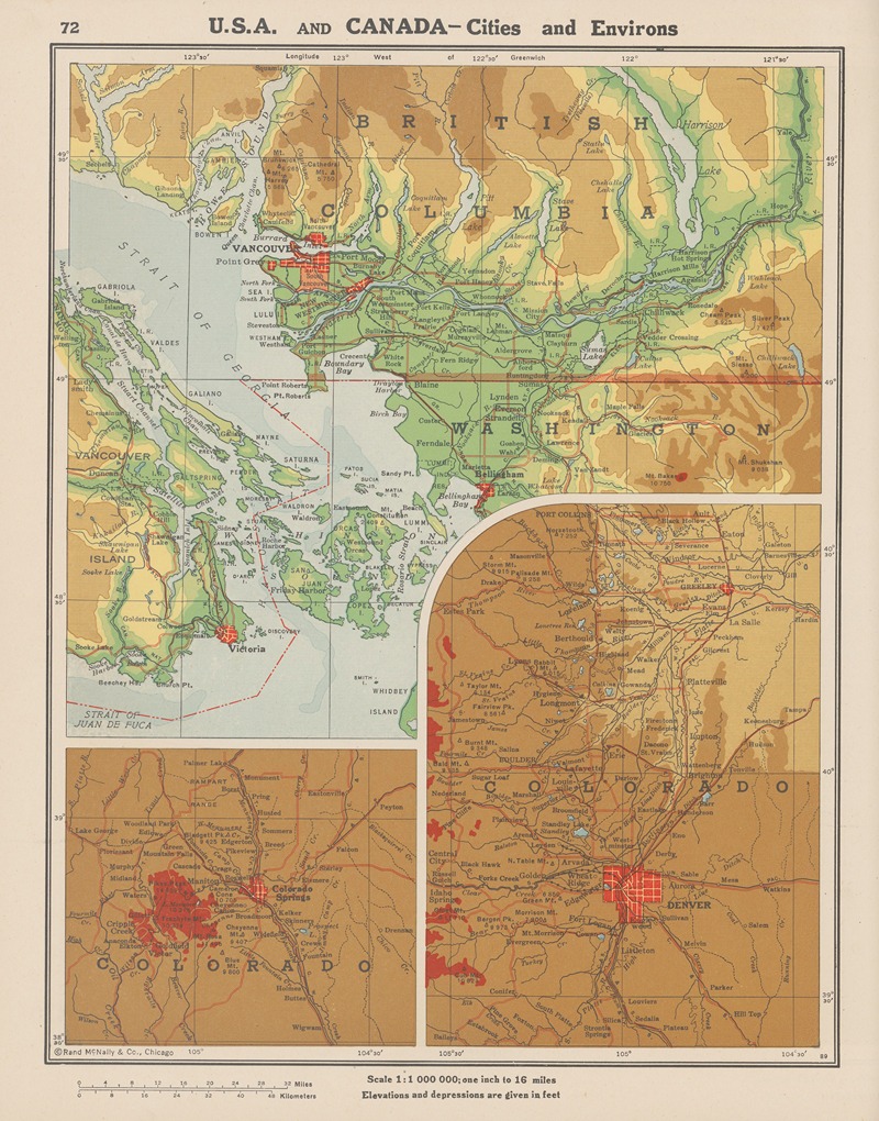 John Paul Goode - U. S. A. and Canada—Cities and Environs