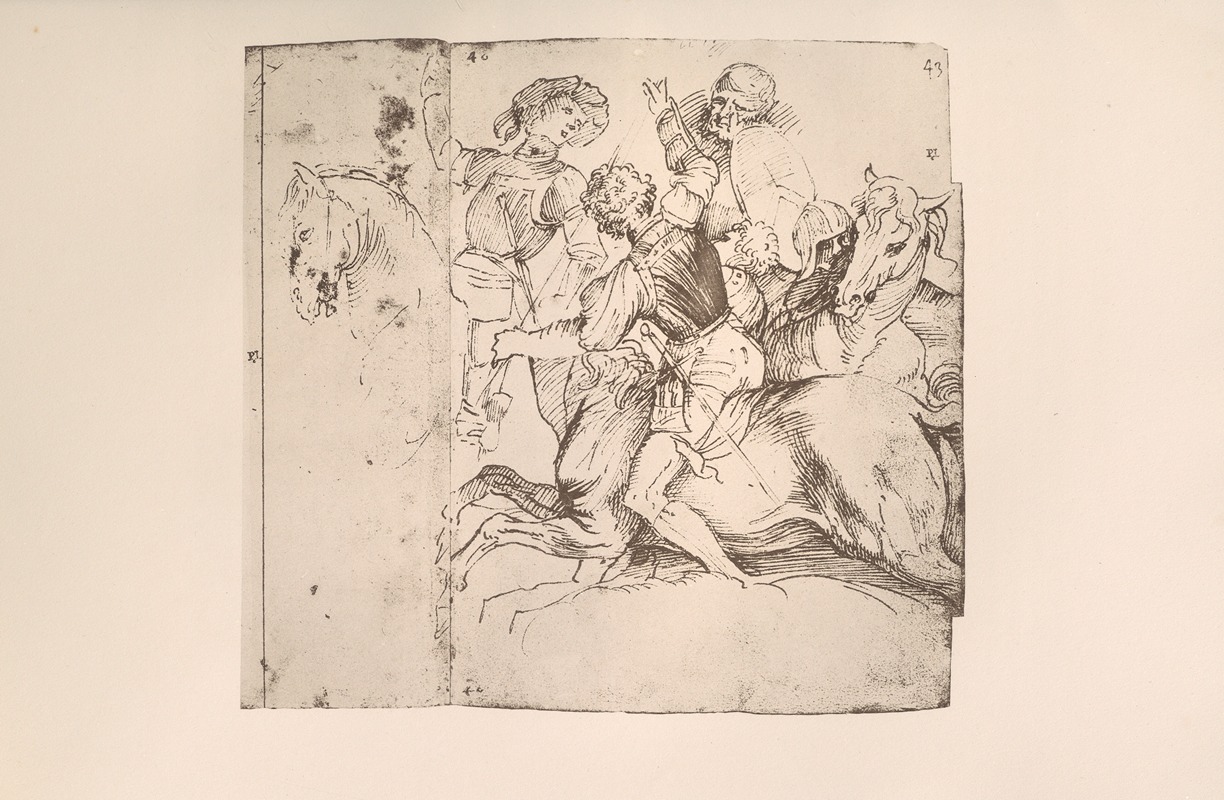 Lionel Cust - Group from Pharaoh in the Red Sea, after the Woodcut by Titian