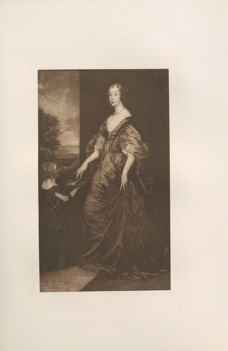 Lionel Cust - Mary Villiers, Duchess of Richmond, With Mrs. Gibson The Dwarf