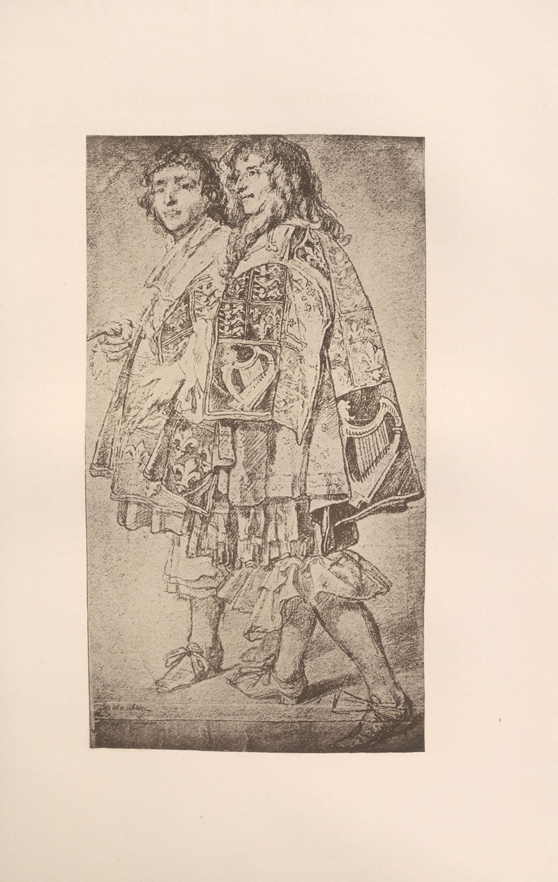 Lionel Cust - Two Heralds, Study for the procession of The Knights of The Garter
