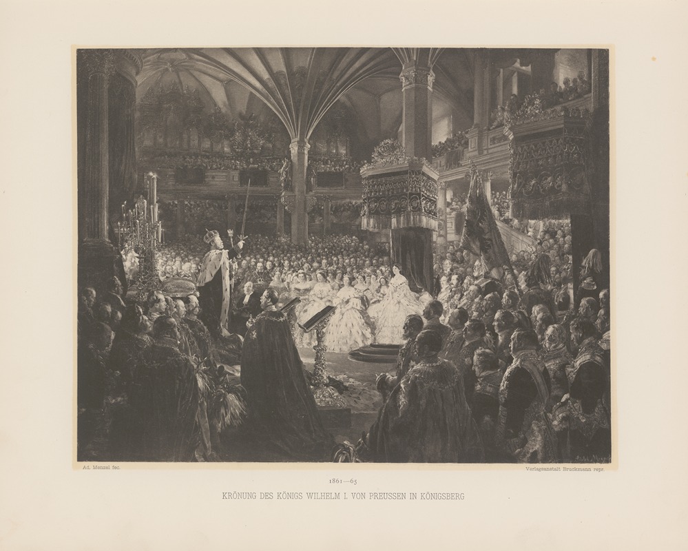 Adolph von Menzel - Krönung‎ ‎des‎ ‎Königs‎ ‎Wilhelm‎ ‎I.‎ ‎von‎ ‎Preussen in‎ ‎Königsberg‎ ‎1861, 1861