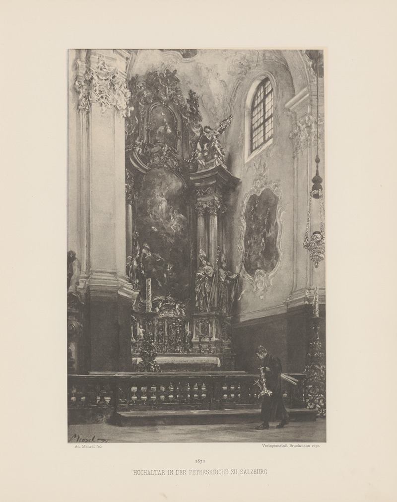 Adolph von Menzel - Hochaltar in der Peterskirche zu Salzburg