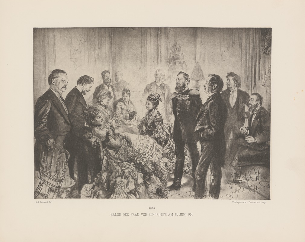Adolph von Menzel - Salon‎ ‎der‎ ‎Frau‎ ‎von‎ ‎Schleinitz‎ ‎am‎ ‎29.‎ ‎Juni‎ ‎1874