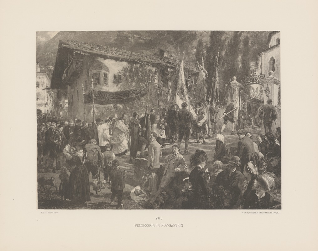 Adolph von Menzel - Prozession in Hof-Gastein