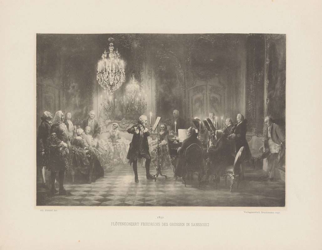 Adolph von Menzel - Flötenkonzert Friedrichs des Grossen in Sanssouci