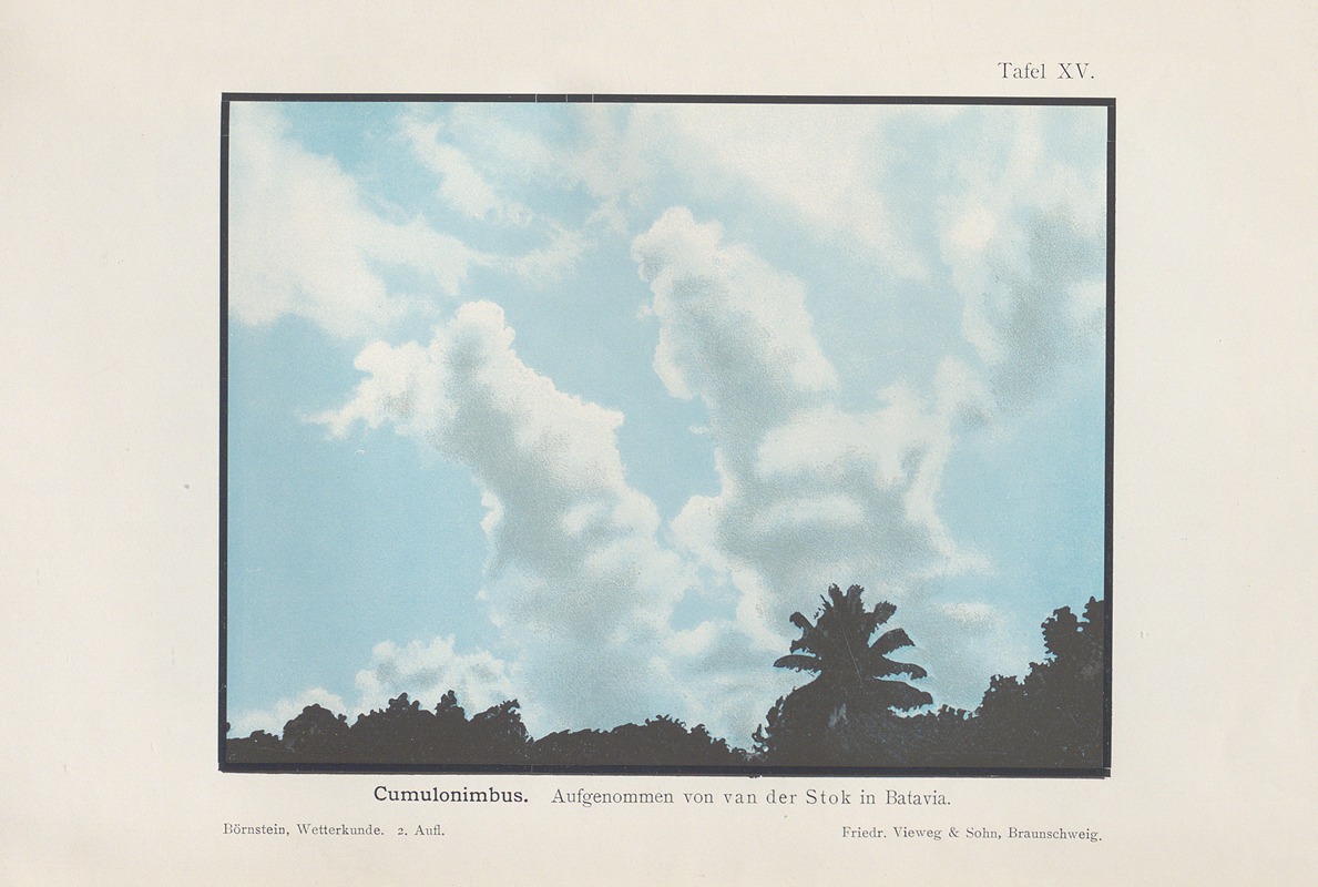 Richard Börnstein - Cumulonimbus. Aufgenommen von van der Stok in Batavia