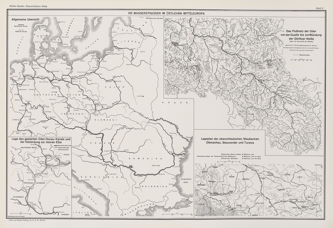 Volk und Reich Verlag - Die ‎Wasserstrassen‎ ‎im‎ ‎óstlichen‎ ‎Mitteleuropa