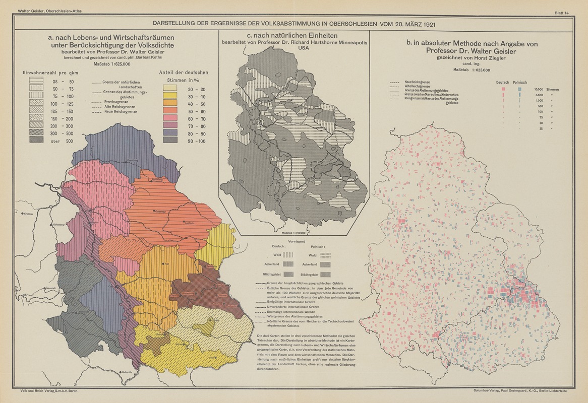 Volk und Reich Verlag - Die‎ ‎Ergebnisse‎ ‎der‎ ‎Volksabstimmung‎ ‎in Oberschlesien