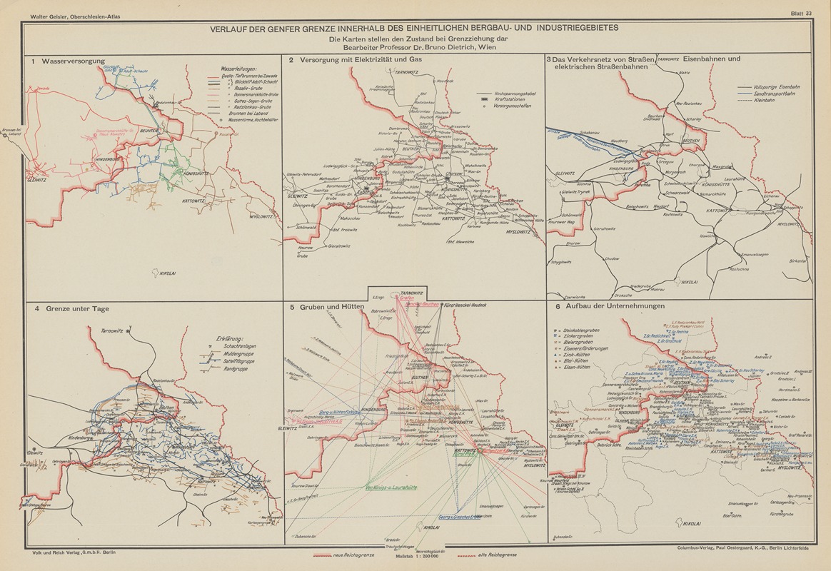 Volk und Reich Verlag - Verlauf‎ ‎der‎ ‎Genfer‎ ‎Grenze‎ ‎innerhalb‎ ‎des einheitlichen‎ ‎Bergbau-‎ ‎und‎ ‎Industriegebietes