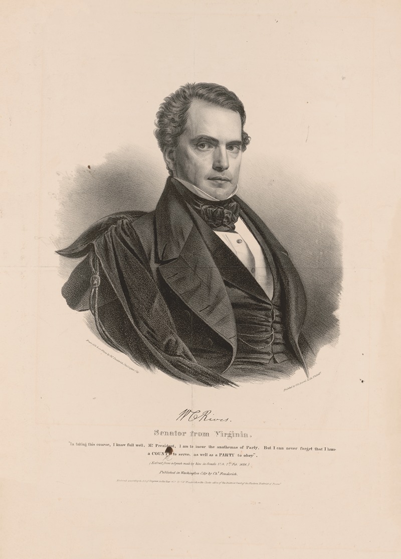 William Cabell Rives, senator from Virginia - Artvee