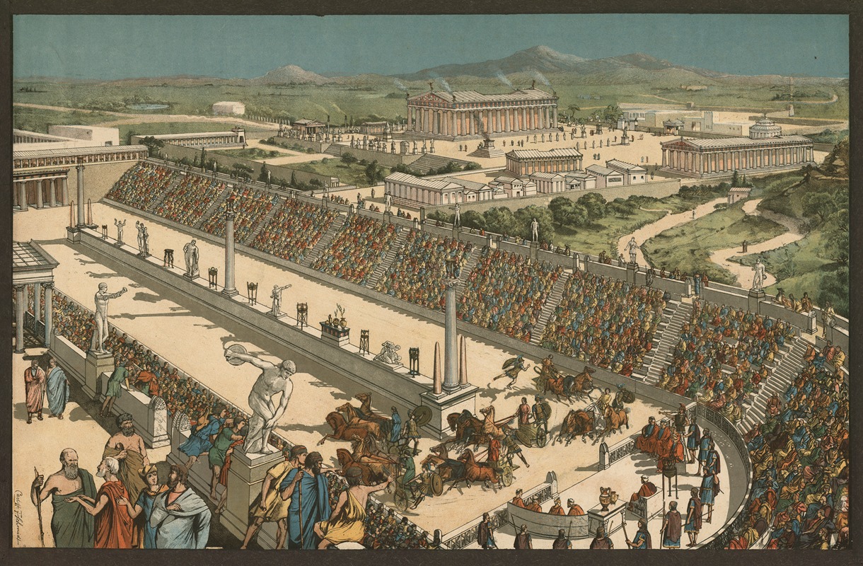 Ancient Greece, horse racing - Artvee