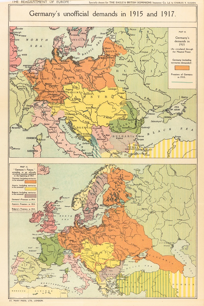 Germany’s Unofficial Demands in 1915 and 1917 - Artvee